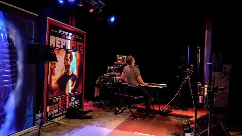 Der Platz am Instrument, während die Show läuft